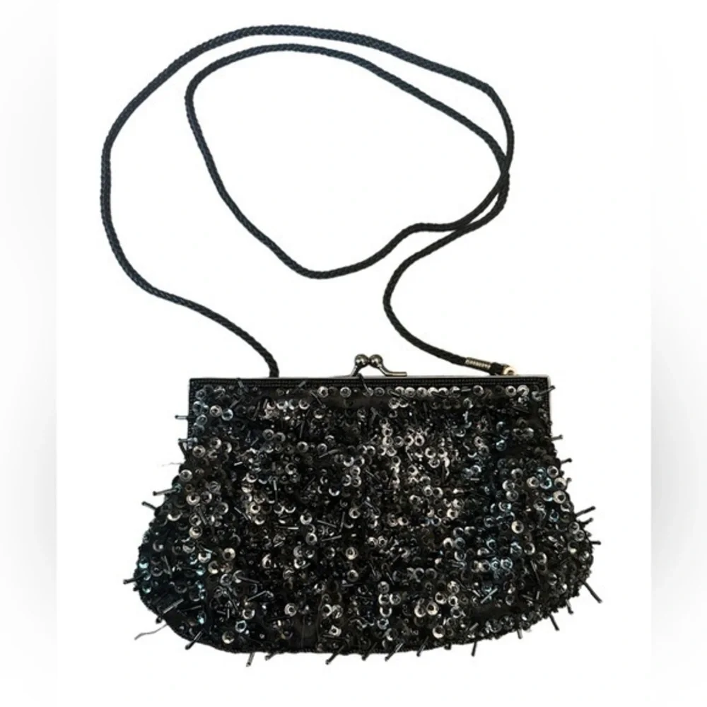Lancôme Beaded Clutch - Black - Evening Bag